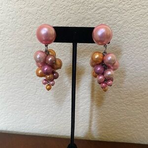 Vintage 90s Express Elegant Cluster Earrings